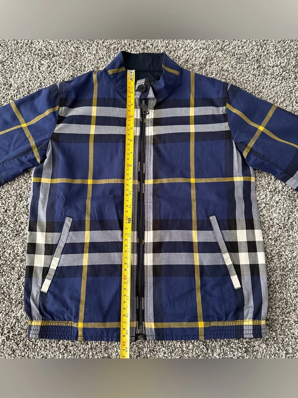 Authentic BURBERRY Boy Bomber Windbreaker Reversible Jacket Kid Youth 9-10 Year
